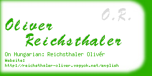 oliver reichsthaler business card
